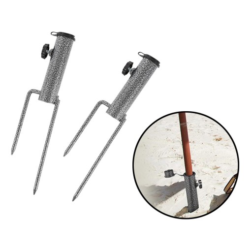Set of 2 Beach Patio Umbrella Metal Anchor Base