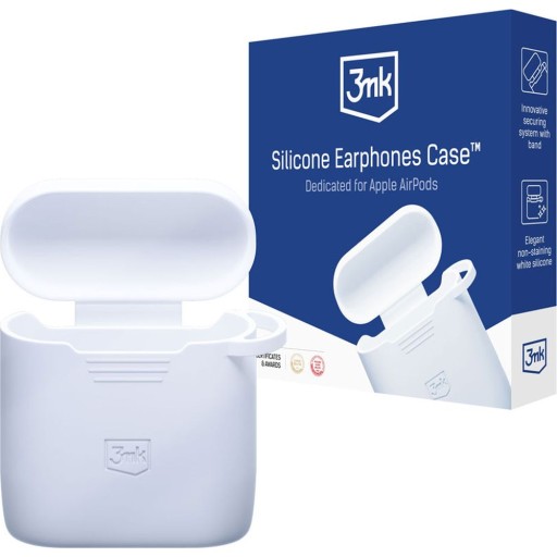 Белый чехол для наушников AirPods 2-го поколения, 3 мк.