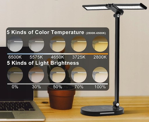 Lampka biurkowa czarny 13,81 W