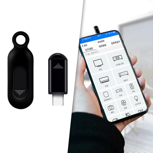 Type-C Plug and Play IR Type-C Smart Remote Control App Controller, черный