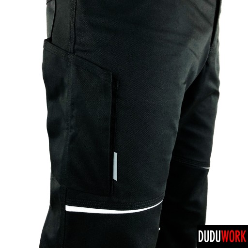 РАБОЧИЕ БРЮКИ DuduWork черные и серебристые, размер 46