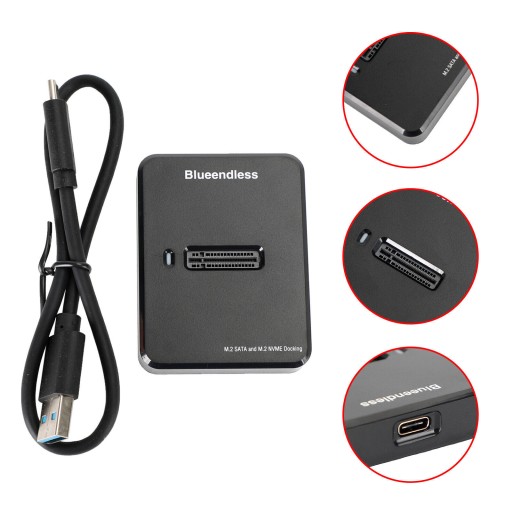 Адаптер SSD Карманный диск NVME/SATA M.2 USB-C емкостью 2 ТБ