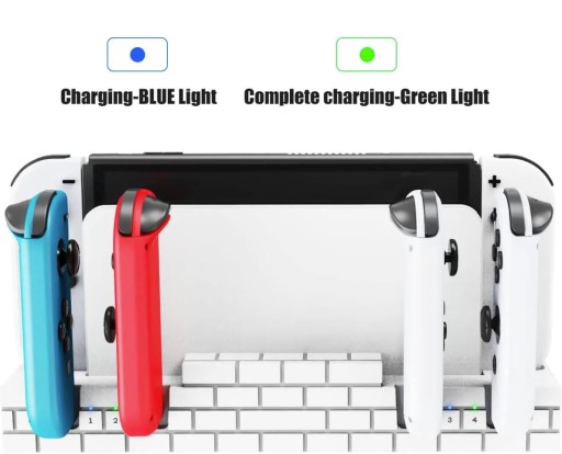 Подставка для зарядки 4x Joy-Con Switch / NS OLED Mario Bricks White