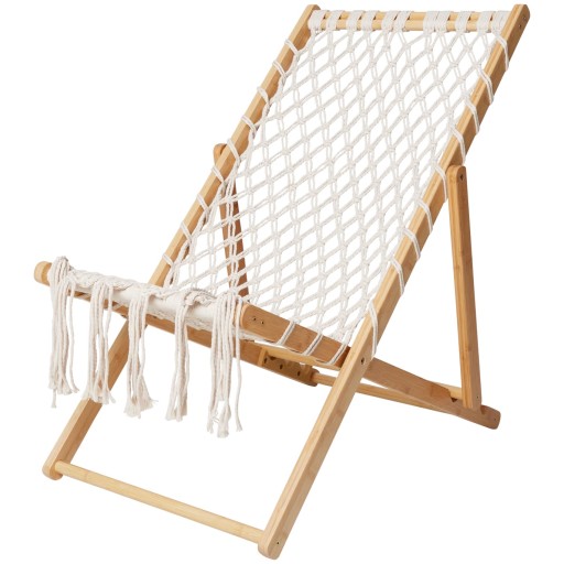бамбуковый шезлонг в стиле BOHO, 3 положения, 57x82xH84 см, грузоподъемность макс 110 кг