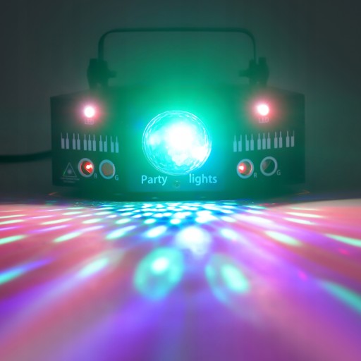 7-OKOWA LAMPA SCENICZNA LED MAGICZNA KULA LASEROWA