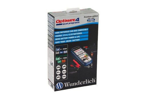 ВЫПРЯМИТЕЛЬНОЕ ЗАРЯДНОЕ УСТРОЙСТВО OPTIMATE QUAD WUNDERLICH EDITION CANBUS МОТОЦИКЛЫ BMW