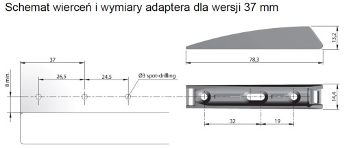 Italiana odbojnik Długi Mocny/magnes BIAŁY