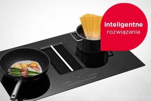 Płyta indukcyjna z okapem Cook&Flow 83 cm Concept IDV6083bc BLACK