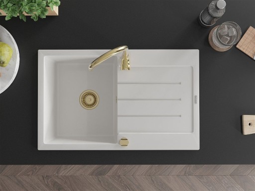 Mexen Bruno Granite раковина белый сифон
