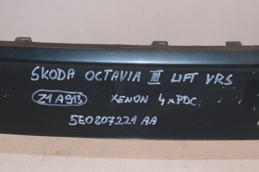 SKODA OCTAVIA III ЛИФТ ПЕРЕДНЕГО БАМПЕРА КСЕНОН 4 PDC