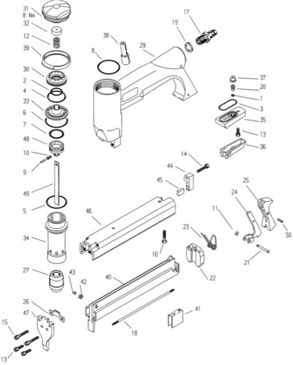 Oring zaworu, zszywacz stolarski 92/25-553 BEA