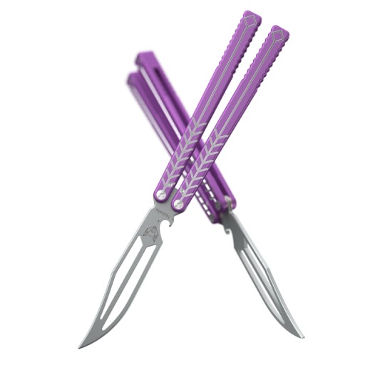 Фиолетовый с открывашкой Nabalis Balisong Vulp V2 (