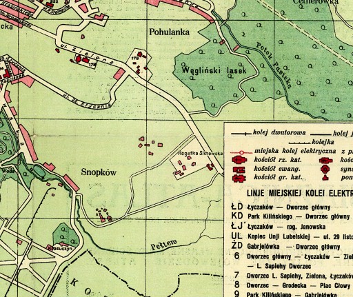 Stary plan Lwów 1925r. 70x60cm