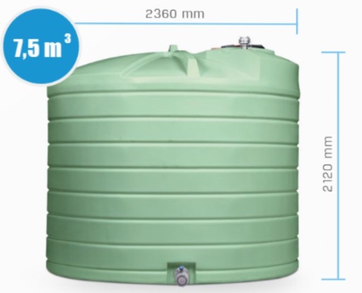 Бак для удобрений емкостью 7500 л.