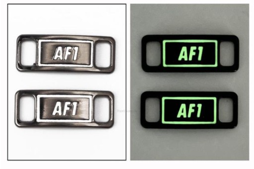 2 шт. светящаяся металлическая пряжка для обуви AF 1
