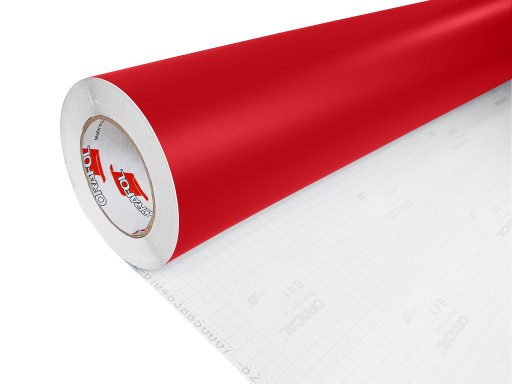 ORACAL Okleina Meblowa Czerwona Mat Rolka 50 m PCV