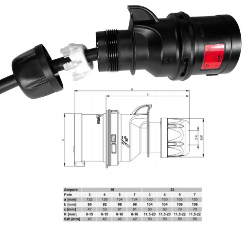 Удлинитель FORCE RUBBER OnPD H07RNF 5х2,5 30м