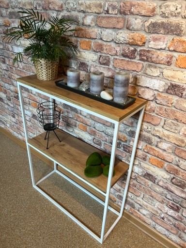 консоль, туалетный столик INDUSTRIAL WHITE 70x25x90 ДУБ