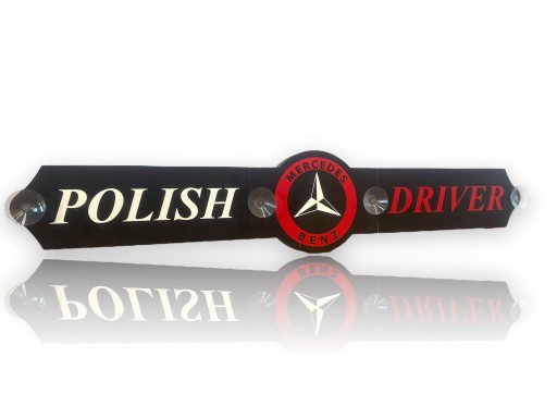 Светодиодная табло для грузовика на окно [ MERCEDES, POLISH DRIVER ]