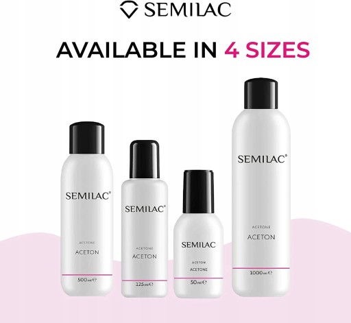 Semilac Acetone 500 жидкость для снятия гибридного лака