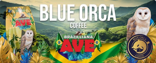 BRAZILLIA AVE КОФЕЙНЫЕ ЗЕРНА 1 КГ - СВЕЖЕОБЖАРЕННЫЕ ИЗ КОФЕЙНЫХ РАСТЕРОВ - BLUE ORCA
