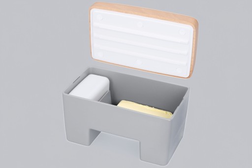 BUTTER DISH интеллектуальный контейнер для воды для сливочного масла, практичный серый контейнер