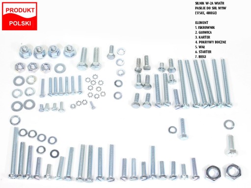 Винты двигателя WSK 175 W-2A Wind 4 Galvanied Gears Ti