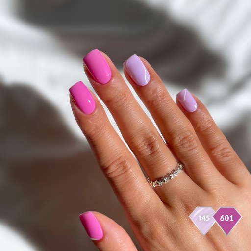 SEMILAC 601 Гибридный лак для ногтей Neon Pink Punch, 7 мл, розовый