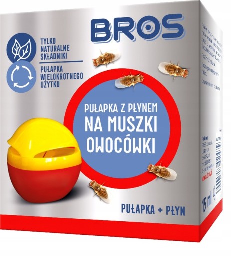 ЛОВУШКА ДЛЯ ФРУКТОВЫХ МУХ BROS с НАТУРАЛЬНОЙ ЖИДКОСТЬЮ