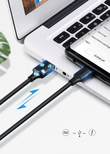 UGREEN FAST КАБЕЛЬ USB C 2A 2м ДЛЯ SAMSUNG XIAOMI LG MOTOROLA
