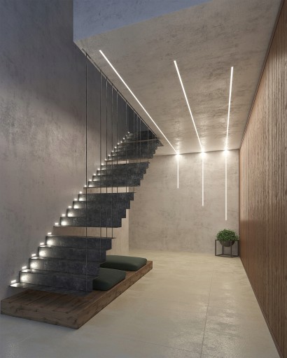 ПРОФИЛЬ LED GK ДЛЯ ГИПСОВЫХ КАРТОНОВ ТИПА FALCO SILVER 1M ALU ВСТРАИВАЕМЫЙ