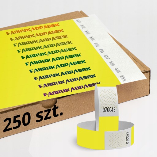 Браслеты TYVEK 250 шт. БЕСПЛАТНАЯ ЦВЕТНАЯ ПЕЧАТЬ.