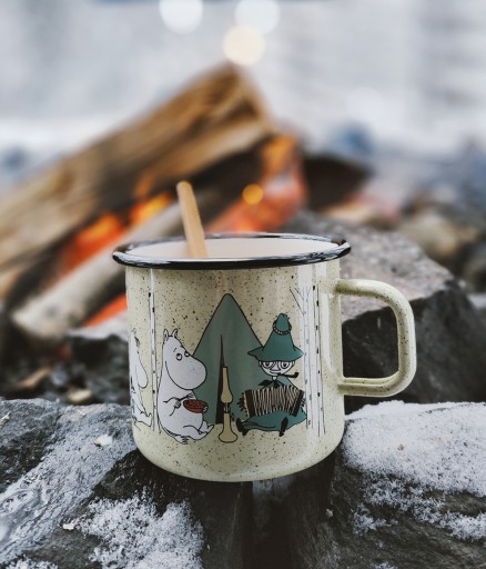 Кружка Муми-тролль эмалированная металлическая MOOMINS OUTDOORS Muurla 800 мл БОЛЬШАЯ