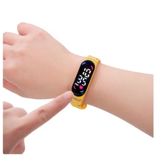 СВЕТОДИОДНЫЕ ЧАСЫ SMARTBAND POKEMON PIKACHU ДЕТСКИЙ РЕСПЕКТ ЖЕЛТЫЙ БЕЛЫЙ ЧЕРНЫЙ