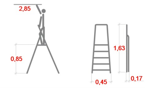 Алюминиевая лестница HAILO L100 TopLine 2,85 м