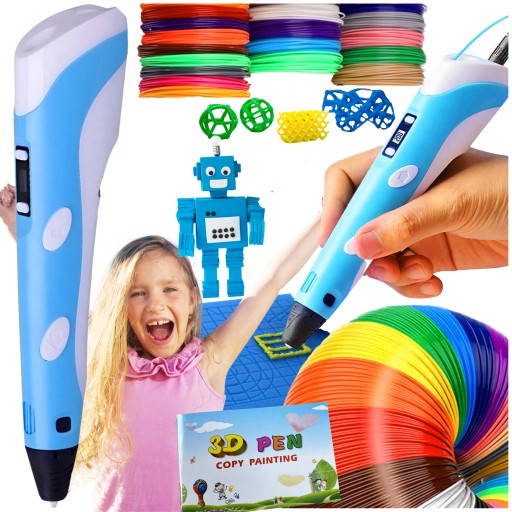 Mini Printer 3D Pen для детей + 210 м Шаблоны вставки Mat Set Set xxl