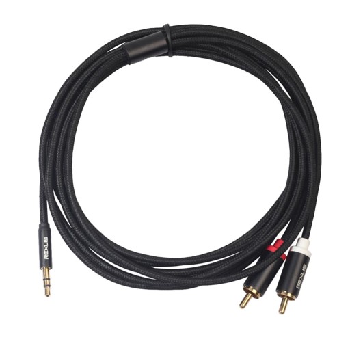 3x Kabel Audio Stereo Przewód 3.5mm Do 2 RCA Męski