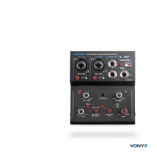 3-канальный микшер с аудиоинтерфейсом Vonyx USB BT