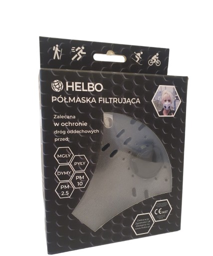 Маска против смога HELBO, синяя, размер M