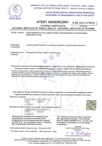 Песок кварцевый универсальный сушеный 0,4-1мм 25кг