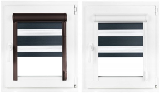 ROLETA Dzień Noc W KASECIE Z PROWADNICAMI 134x150 zebra