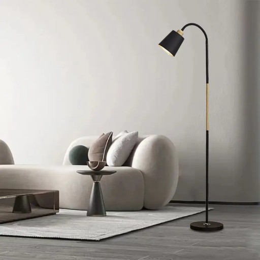 LED ТОРШЕР 150СМ ЧЕРНЫЙ LOFT 1xE27 с выключателем