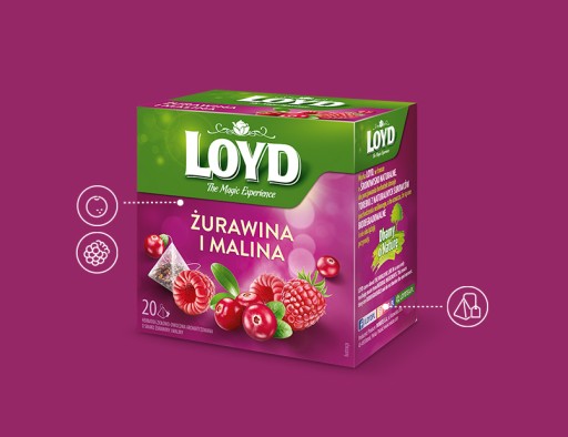Травяной фруктовый чай Клюква Малина Арония Корень солодки 20 T. LOYD