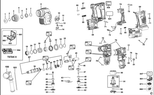 DEWALT N293999 ЭЛЕКТРОННЫЙ ПЕРЕКЛЮЧАТЕЛЬ DCH253