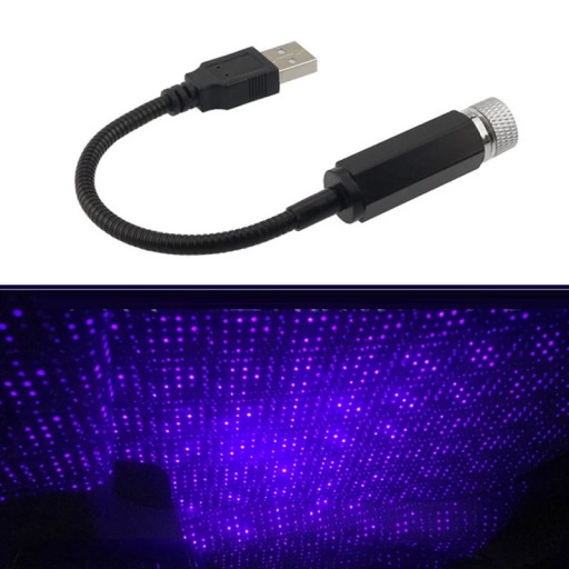USB светодиодный автомобильный проектор STARS BLUE