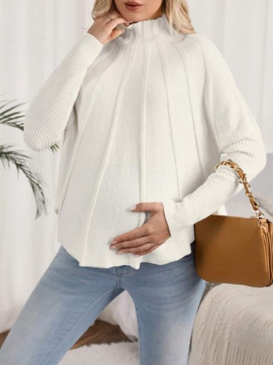 SHEIN Свитер для беременных с кокеткой и рукавами реглан S