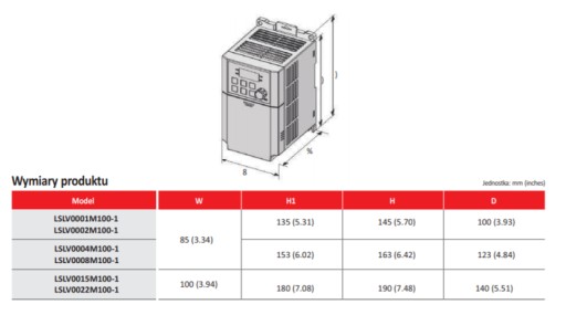Инвертор LSLV0008M100, преемник 008iC5 0,75 кВт 230 В