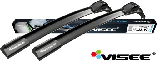 Комплект автомобильных стеклоочистителей VISEE HEXA для передних стекол, 600/480 мм