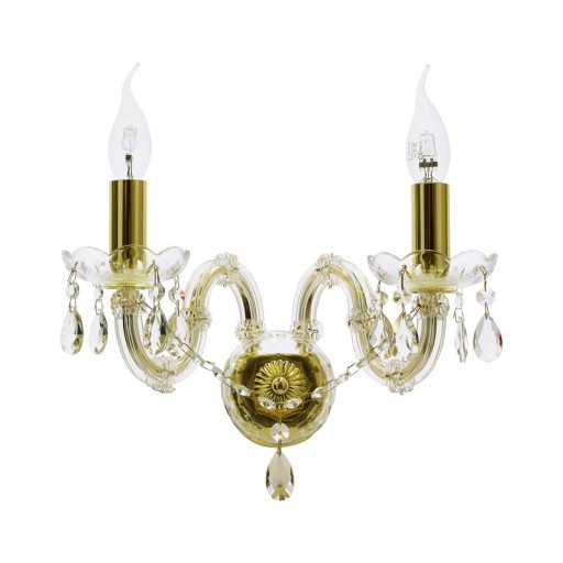 Золотой настенный светильник с кристаллами Candellux