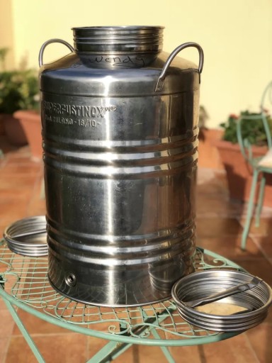 BECZKA ze STALI NIERDZEWNEJ INOX bańka kanka 50L pojemnik na wino bimber